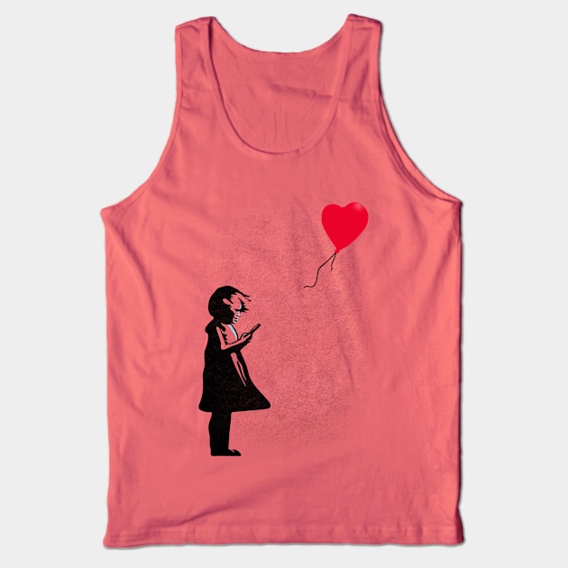 Girl with Phone! Tank Top by Raffiti